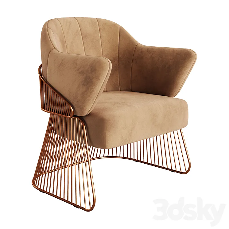 Jackie Armchair 01 by Rossato 3DS Max Model