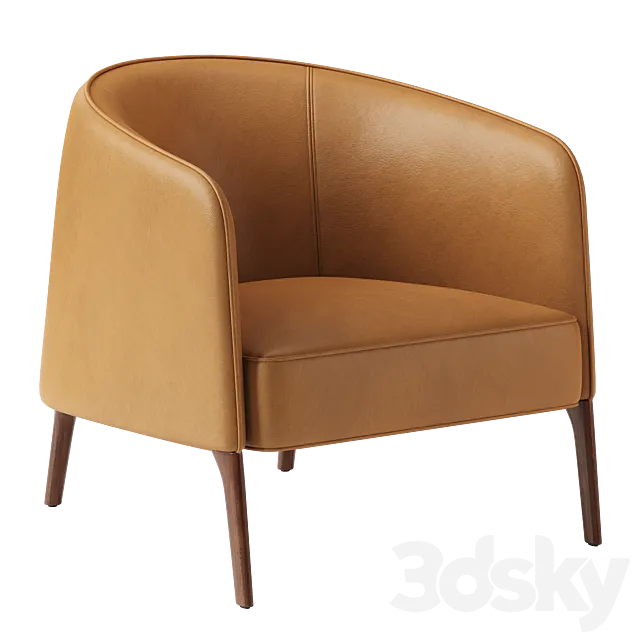 JACKIE Leather armchair 3DS Max Model