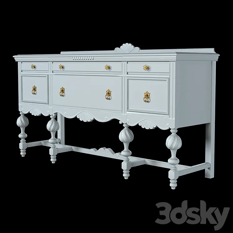 Jacobin style chest of drawers 3DS Max Model