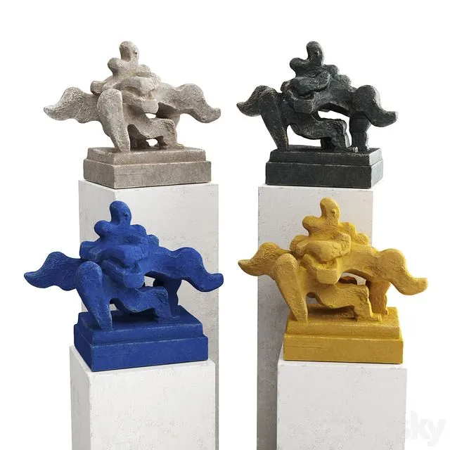 Jacques lipchitz Engel sculpture 3dsMax Model
