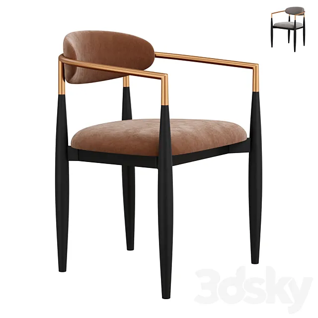 jagger dining chair 3ds Max