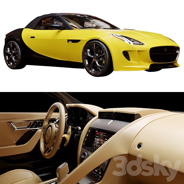 Jaguar F_TYPE Convertable 3DS Max Model