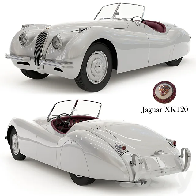 Jaguar XK120 3DS Max Model