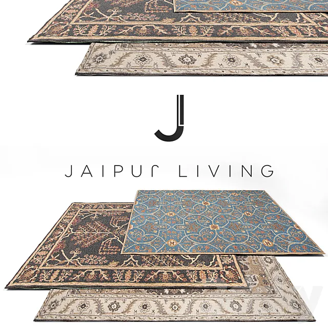 Jaipur Living Classic Rug Set 10 3DS Max Model