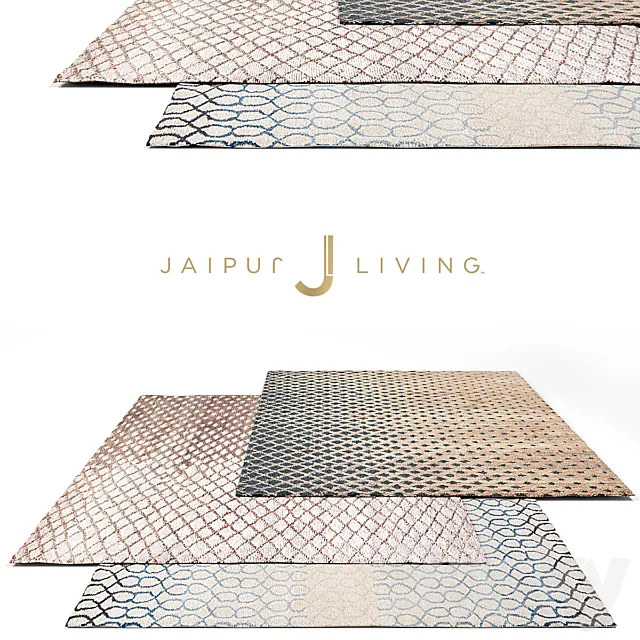 Jaipur Living Contemporary Rug Set 3 3DSMax File