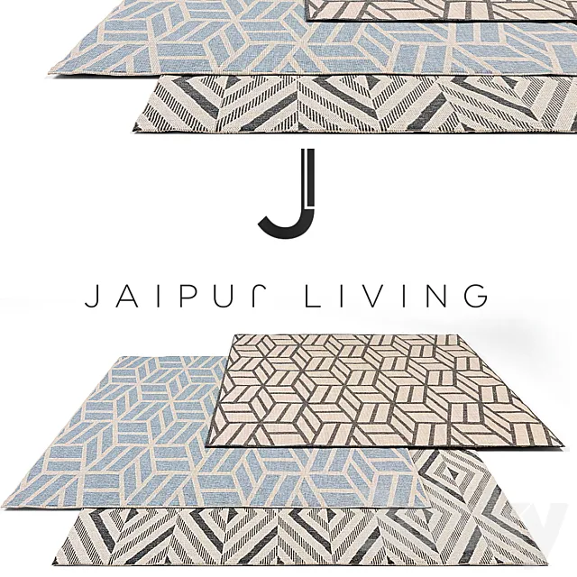 Jaipur living Luxury Rug Set 14 3ds Max