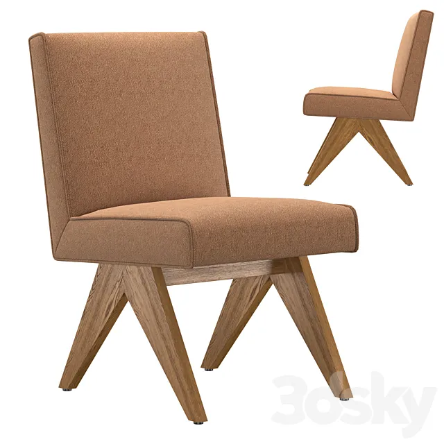 JAKOB FABRIC DINING SIDE CHAIR 3DS Max Model