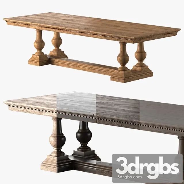 James rectangular extension dining table 62070652 dark 2 3dsmax Download