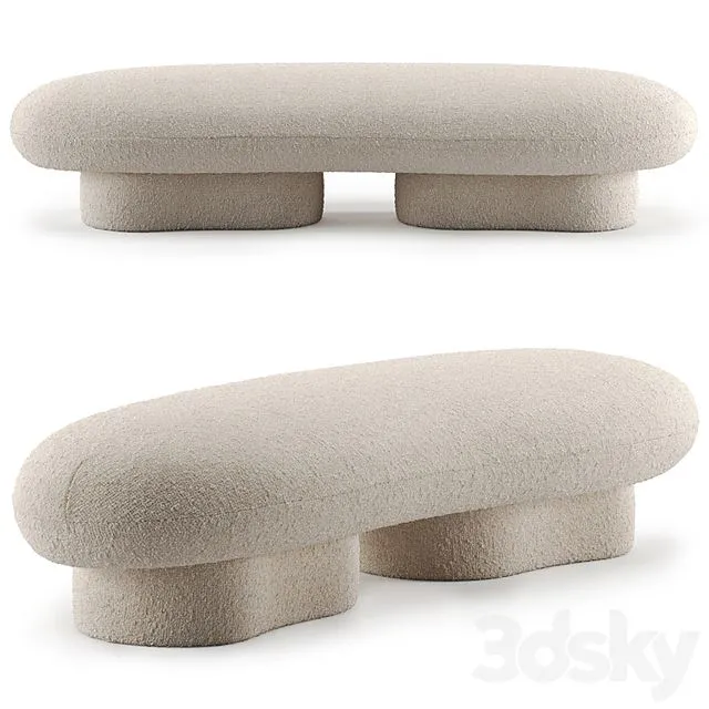 Jami Boucle Bench by Crate & Barrel 3dsMax Model