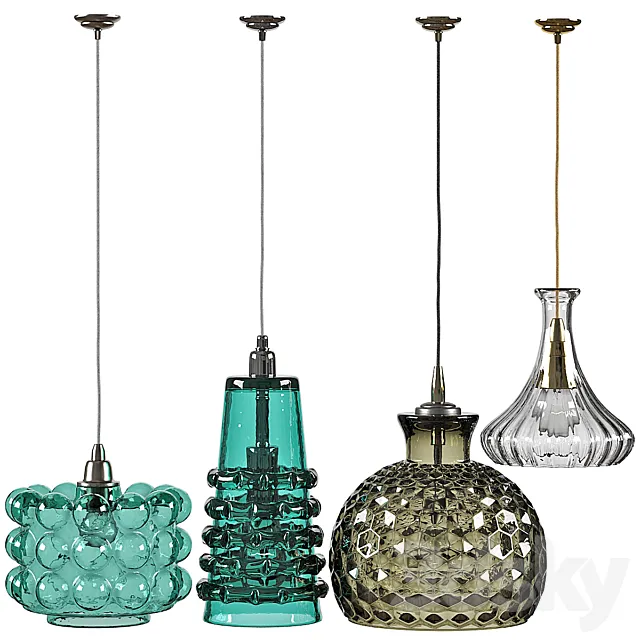 Jamie Young Pendant Light Set 3DS Max Model