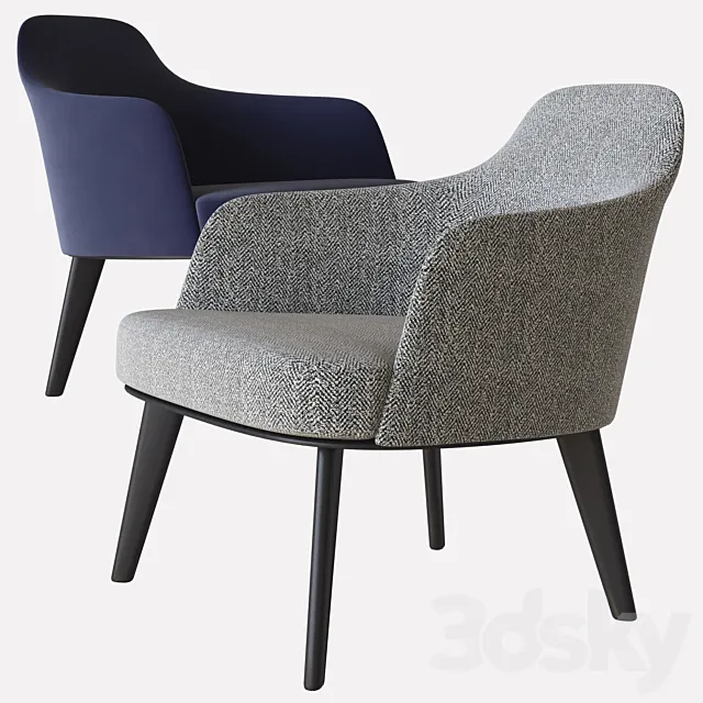 jane armchair poliform 3ds Max