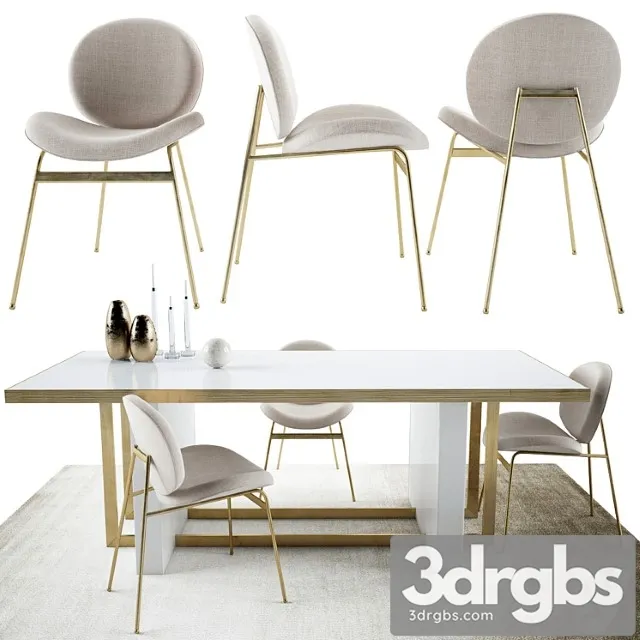 Jane dinning chair and whitney dining table by west elm collection 2 3dsmax Download