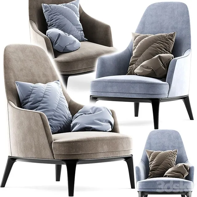 Jane Lounge Armchair Heigh 3dsMax Model