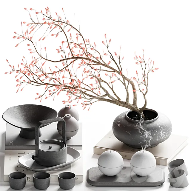 Japandi decorative set 02 3dsMax Model