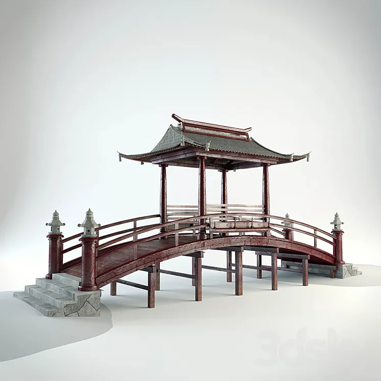 Japanese Bridge 3DS Max