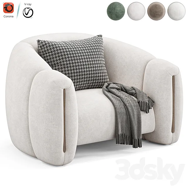 Jaqueline Armchair by Salmafurniture 3ds Max