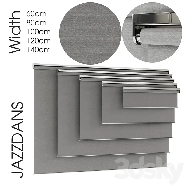 Jazzdans. Block-Out Roller Blind 3DS Max Model