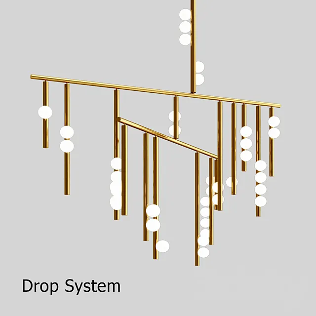 JBS Avion Round 16 Light Chandelier 3DS Max Model