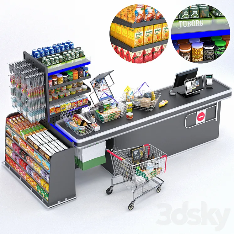 Jc checkout counter 2 3DS Max