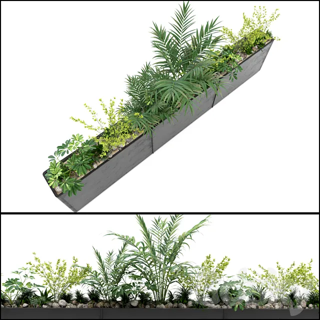 JC Long Planter 1 3DS Max Model