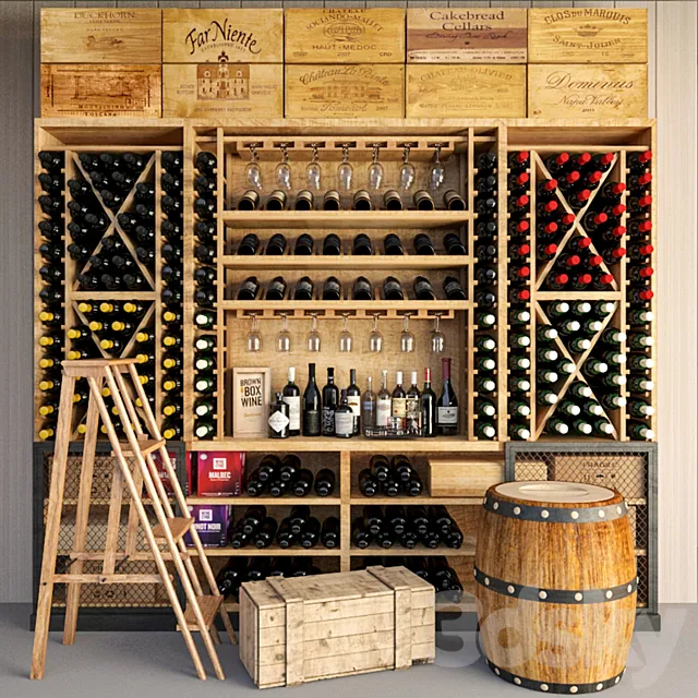 JC Wine Cellar 3DS Max Model