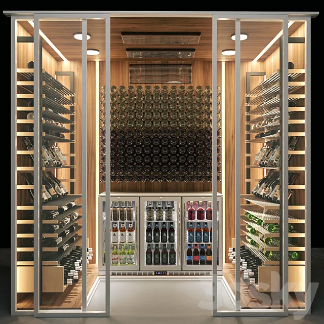 JC Wine Cellar 4 3ds Max