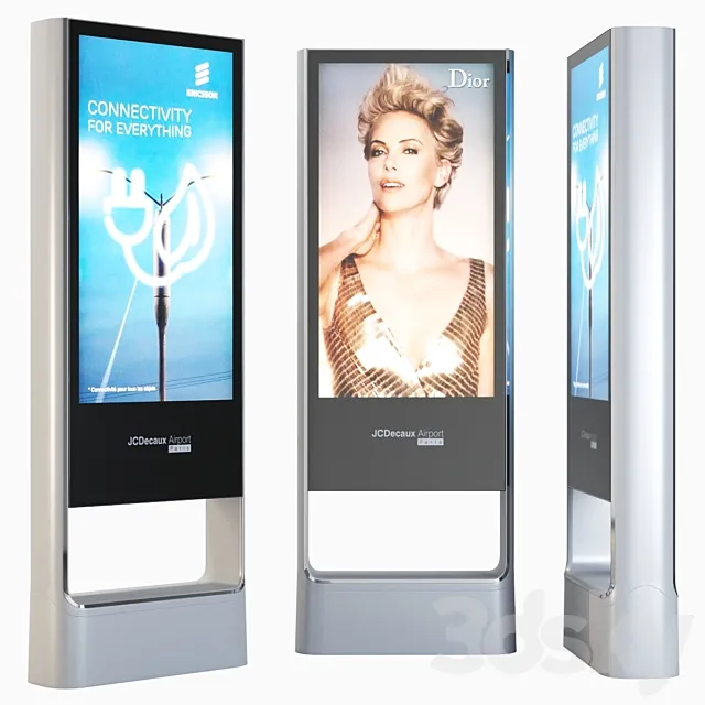 JCDecaux Advertising _ Advertising Stand 3DS Max Model