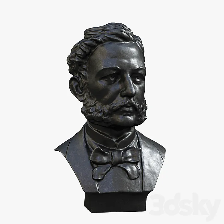 Jean-Henri Dunant (1828 – 1910) founder of the red cross 3DS Max