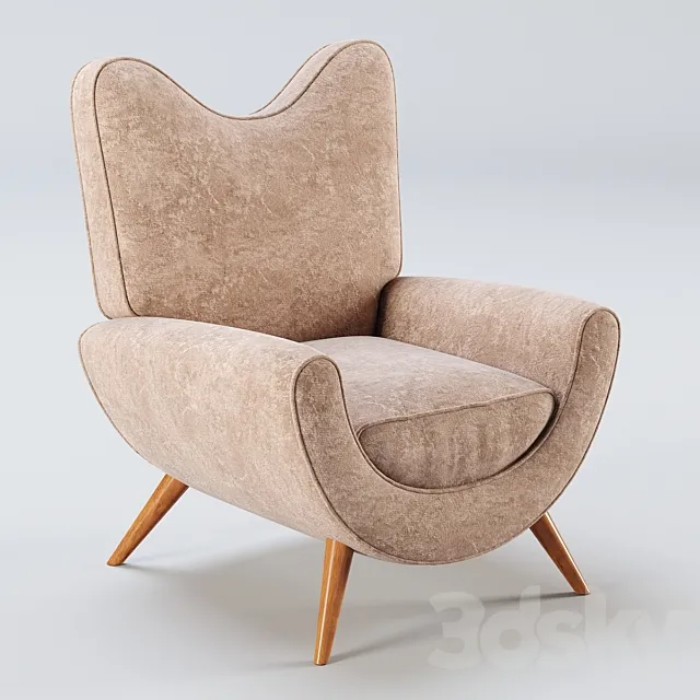 Jean Royere Armchair 3ds Max