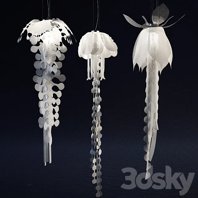 Jellyfish chandelier 3DS Max Model