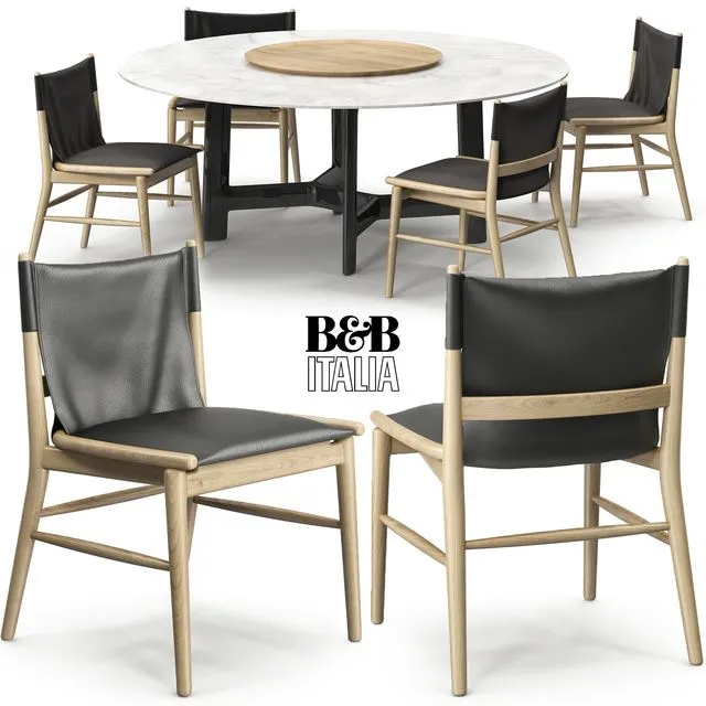 Jens chair Alex table B&B Italia 3dsMax Model