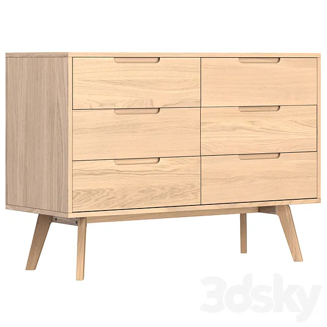 Jenson wide chest of drawers 3DS Max Model