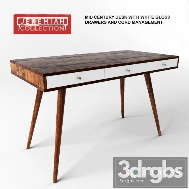 Jeremiah Collection Mid Century Desk 3dsmax Download