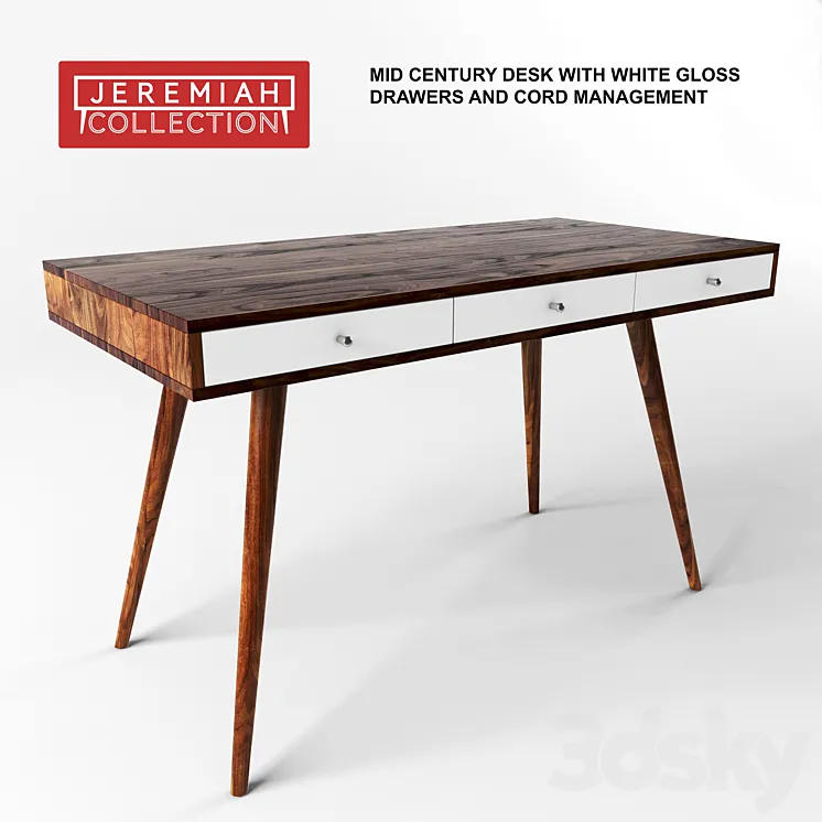 Jeremiah Collection Mid Century Desk 3DS Max