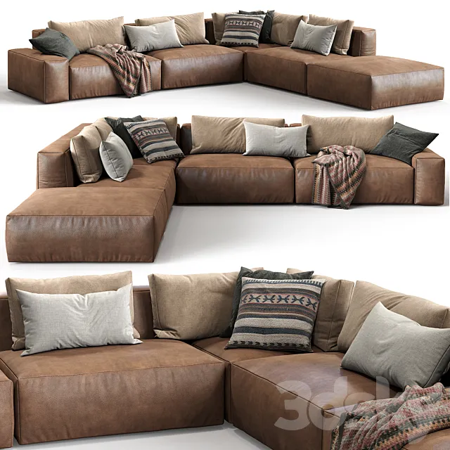 Jesse Leather sofa Daniel (composition 5) 3ds Max