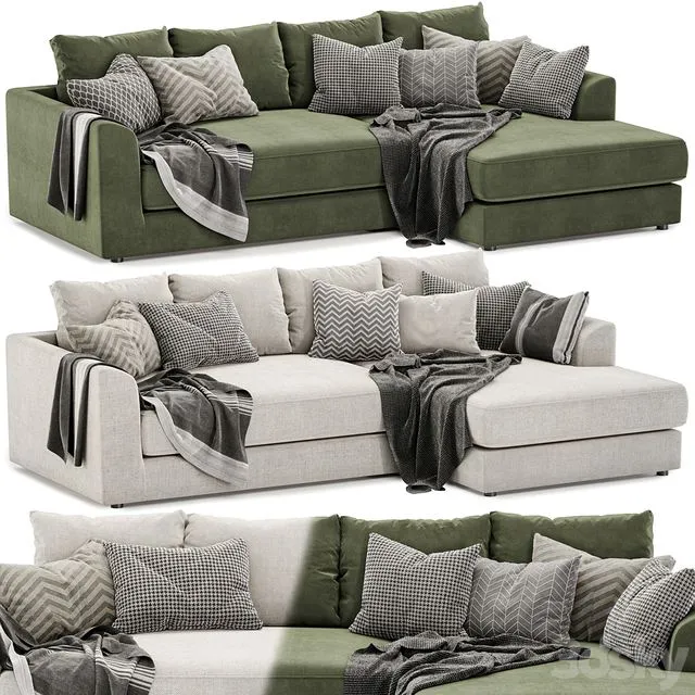 Jessie Facing Chaise Sofa 3dsMax Model