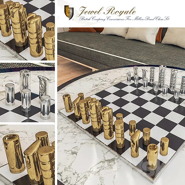 Jewel Royale Chess Set 3DSMax File