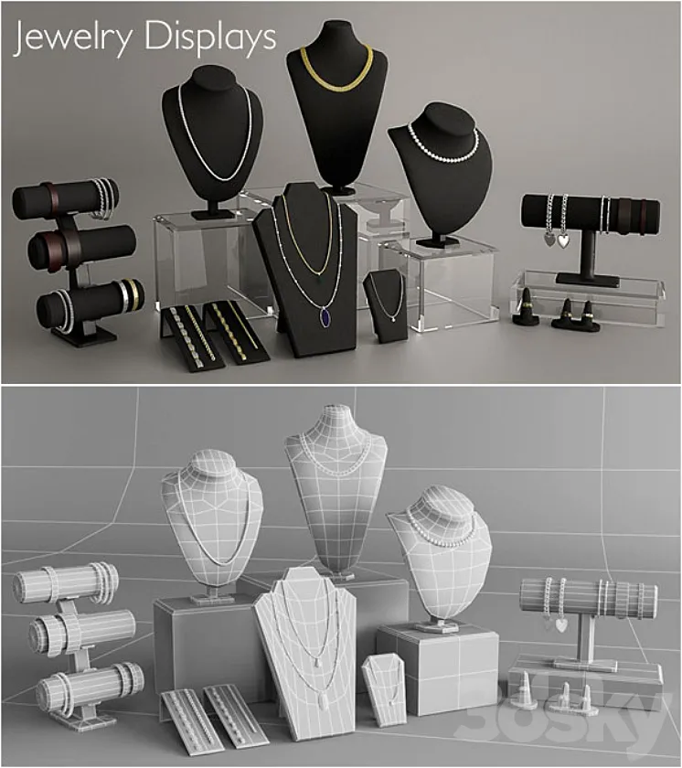 Jewellery Displays 3DS Max