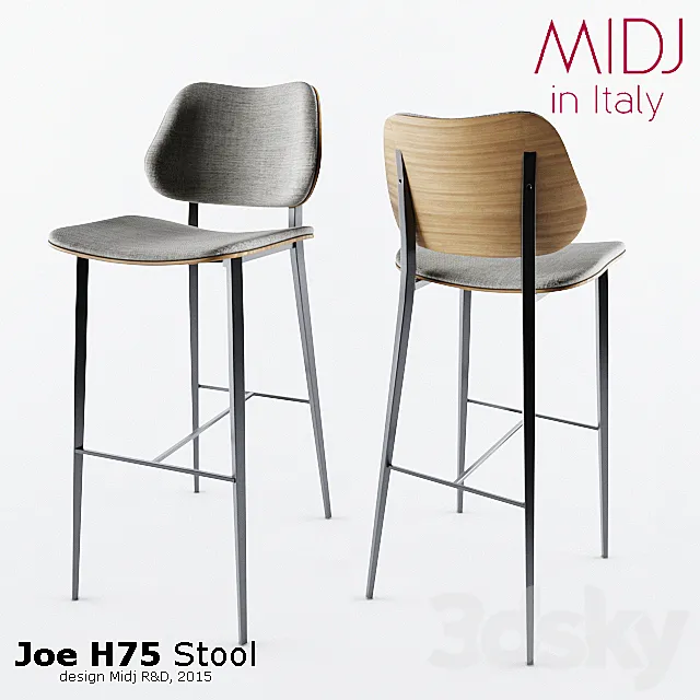 Joe H75 Stool by MIDJ in Italy 3DSMax File