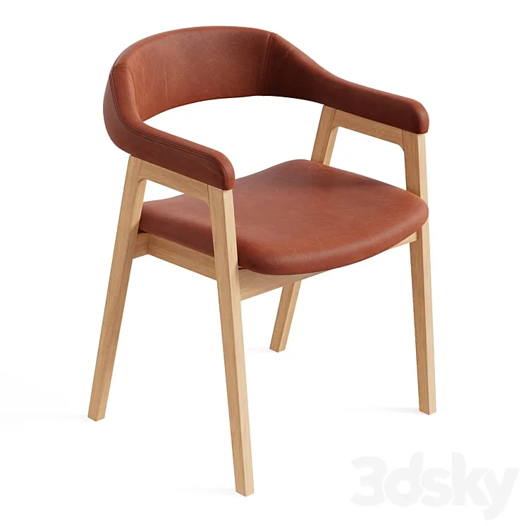 John Lewis and Partners Santino Dining Armchair TanOak 3DS Max Model