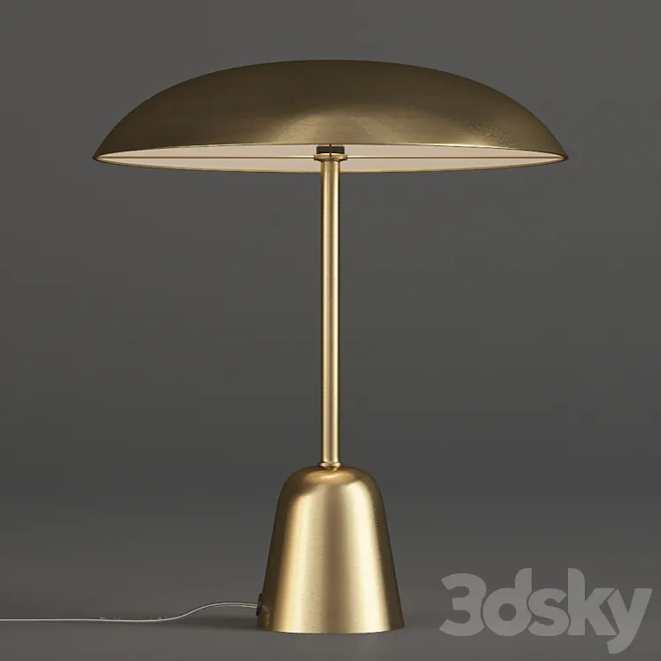 John Lewis LED Table Lamp Satin Brass 3DS Max