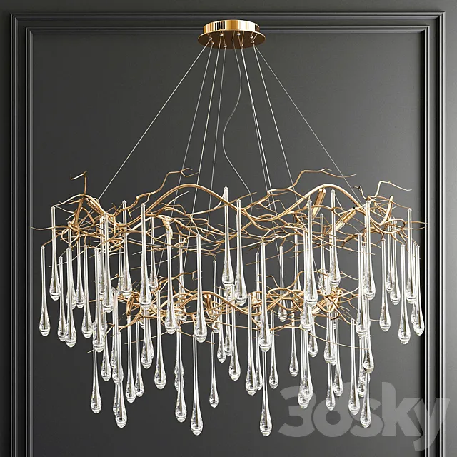 John Richard Double Tear chandelier 3ds Max