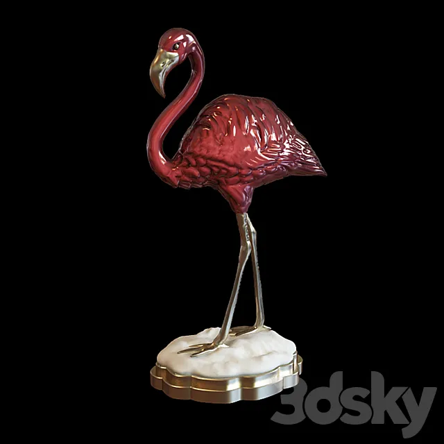 John-Richard Porcelain Pink Flamingo 3DSMax File