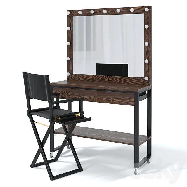 Johny Wood Makeup Artist Table 3ds Max