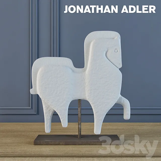 Jonathan Adler _ Prancing Horse Sculpture 3DS Max Model