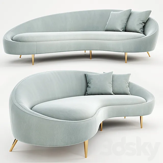 Jonathan Adler ether curved sofa 3DS Max Model