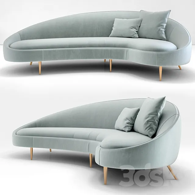 Jonathan Adler Ether Curved Sofa 3ds Max