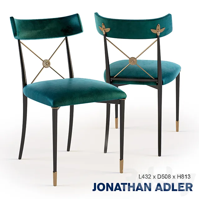 Jonathan Adler Rider Dining Chair 22971 3DS Max Model