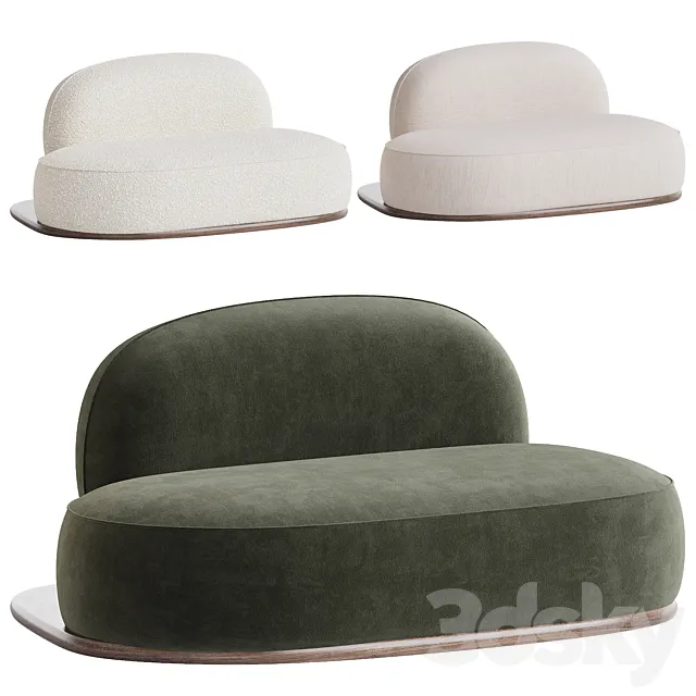 JORGE ARMLESS SOFA 3ds Max