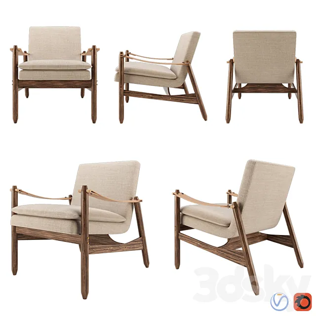 Jorge Zalszupin Ipanema lounge chair 3ds Max